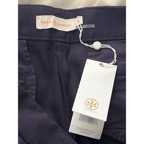 Tory Burch Pants Women’s 10 Navy Blue Skinny Wool Knit Stretch Slim Ankle - Picture 8 of 11